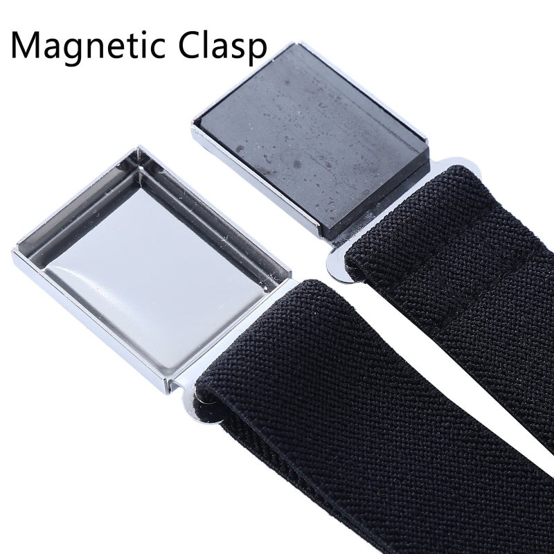 Kajeer 4PCS Kids Boys Adjustable Magnetic Belt - Elastic Belt with Easy Magnetic Buckle (Navy Blue/Brown/Red/Black) - Image 4